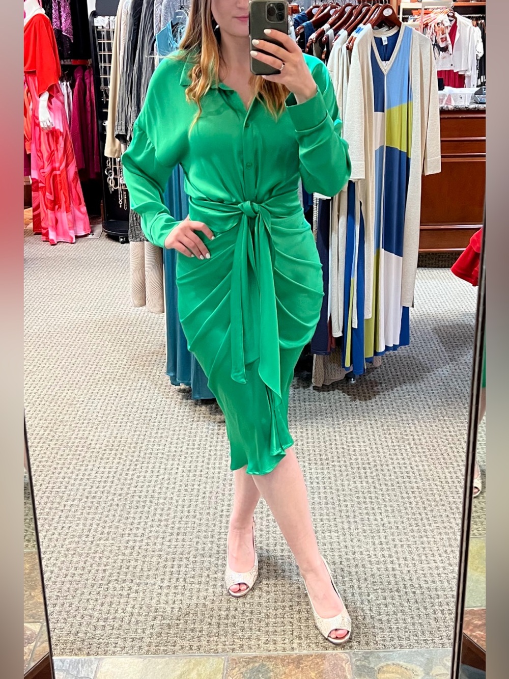 Joseph Ribkoff Satin Dress - Picture 7 of 9